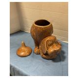 Antique McCoy stoneware dog cookie jar