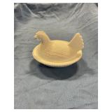 Milk glass hen on a nest