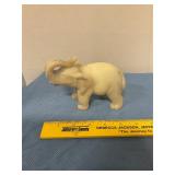 Carved stone elephant figurine