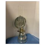 Vintage metal wall-mount oil lamp 15ï¿½ T