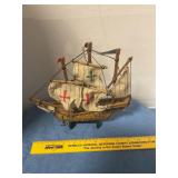 Wooden model decorative ship