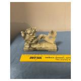 Carved stone dragon figurine