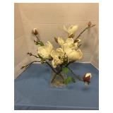 Magnolia acrylic flower arrangement w/vase