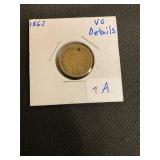 1862 US Indian head penny