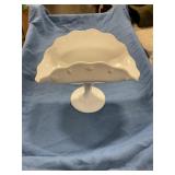 Milk glass napkin holder