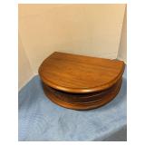 Wooden box w/misc items