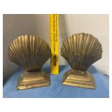 Brass shell design bookends