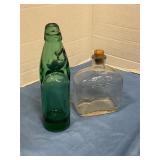 Antique glass bottles