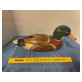 Wooden mallard drake duck decor