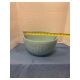 Large pottery bowl w/hairline crack