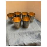 6 silver plated drinking cups