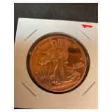Walking Liberty 1oz fine copper coin