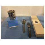 Souvenir horse cup w/ spoon & fork set
