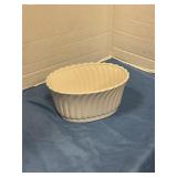 White glass bowl