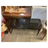 Wooden/glass entry table with drawers