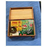 Wood box with miscellaneous