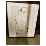 Picture of womanï¿½s silhouette w/signiture 21ï¿½x25ï¿½