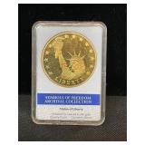Symbols of freedom Statue of Liberty coin