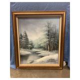 Paint on canvas picture by J. White 29ï¿½x25ï¿½