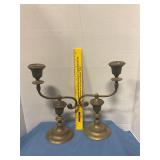 Vintage solid brass set of candlesticks