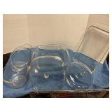Glass bakeware, bowl & lids