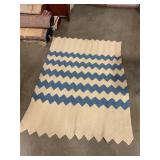 Woven striped throw 72ï¿½x52ï¿½
