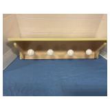 Wooden baseball shelf/coat hanger 20ï¿½x6ï¿½