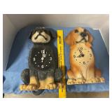 Dog hanging clocks (ONE MISSING TAIL)