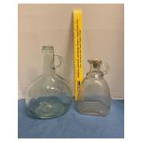 Vintage clear glass bottles