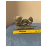 Carved stone dragon figurine