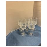 5 Crystal wine glasses