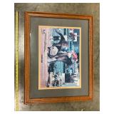 Framed poster of "real quiet" racehorse