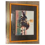 Framed picture of Preakness race 1989