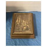 Antique wooden trinket box