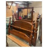 Queen bed frame & Dresser w/ mirror matches 270