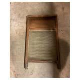 Antique wooden/glass washboard