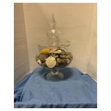 15" decorative dish w/various sea shells