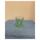 Vintage green depression glass dessert dish