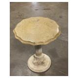 Vintage pedestal side table 18" T