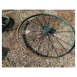 Vintage Cast iron wagon wheel