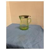 Vintage green uranium depression era syrup pitcher