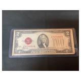 1928-F Red Seal 2 Dollar Bill