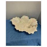 Antique petal candy dish w/handle