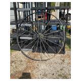 Vintage cast iron wagon wheel