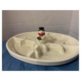 Vintage snowman serving platter