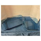 Pyrex blue casserole dishes