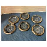 vintage round glass coasters