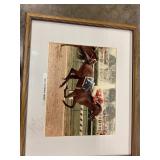 Framed picture of pat day in 1992 Ky derby