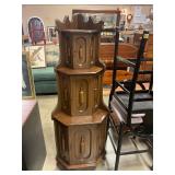 Antique corner cabinet 58" T with keys