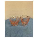 Vintage pink depression dish ware